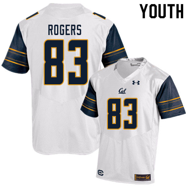 Youth #83 Chris Rogers Cal Bears UA College Football Jerseys Sale-White